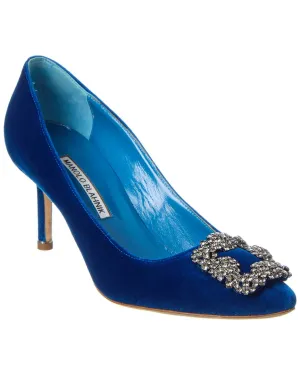 Manolo Blahnik Hangisi 70 Velvet Pump Shoes_Manolo-Blahnik