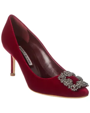 Manolo Blahnik Hangisi 70 Velvet Pump Shoes_Manolo-Blahnik