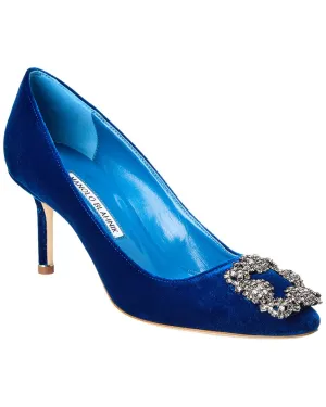 Manolo Blahnik Hangisi 70 Velvet Pump Shoes_Manolo-Blahnik