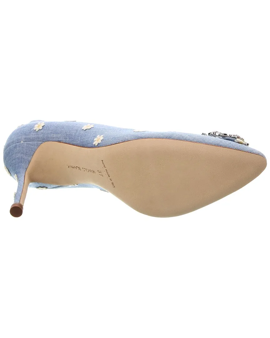 Manolo Blahnik Hangisi 90 Chambray Pump Shoes_Manolo-Blahnik
