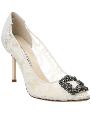 Manolo Blahnik Hangisi 90 Lace Pump Shoes_Manolo-Blahnik