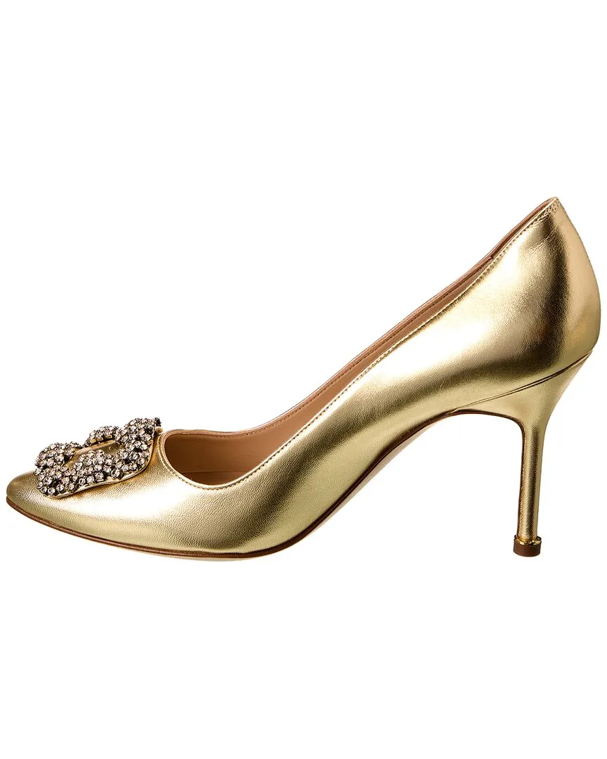 Manolo Blahnik Hangisi 90 Leather Pump Shoes_Manolo-Blahnik