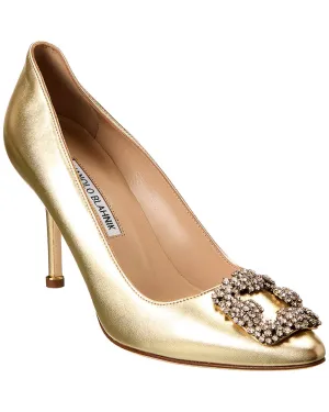 Manolo Blahnik Hangisi 90 Leather Pump Shoes_Manolo-Blahnik
