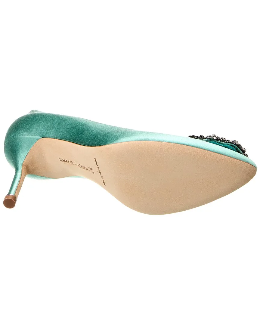Manolo Blahnik Hangisi 90 Satin Pump Shoes_Manolo-Blahnik