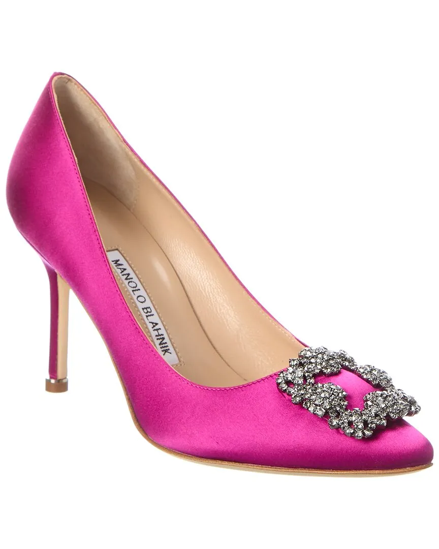 Manolo Blahnik Hangisi 90 Satin Pump Shoes_Manolo-Blahnik