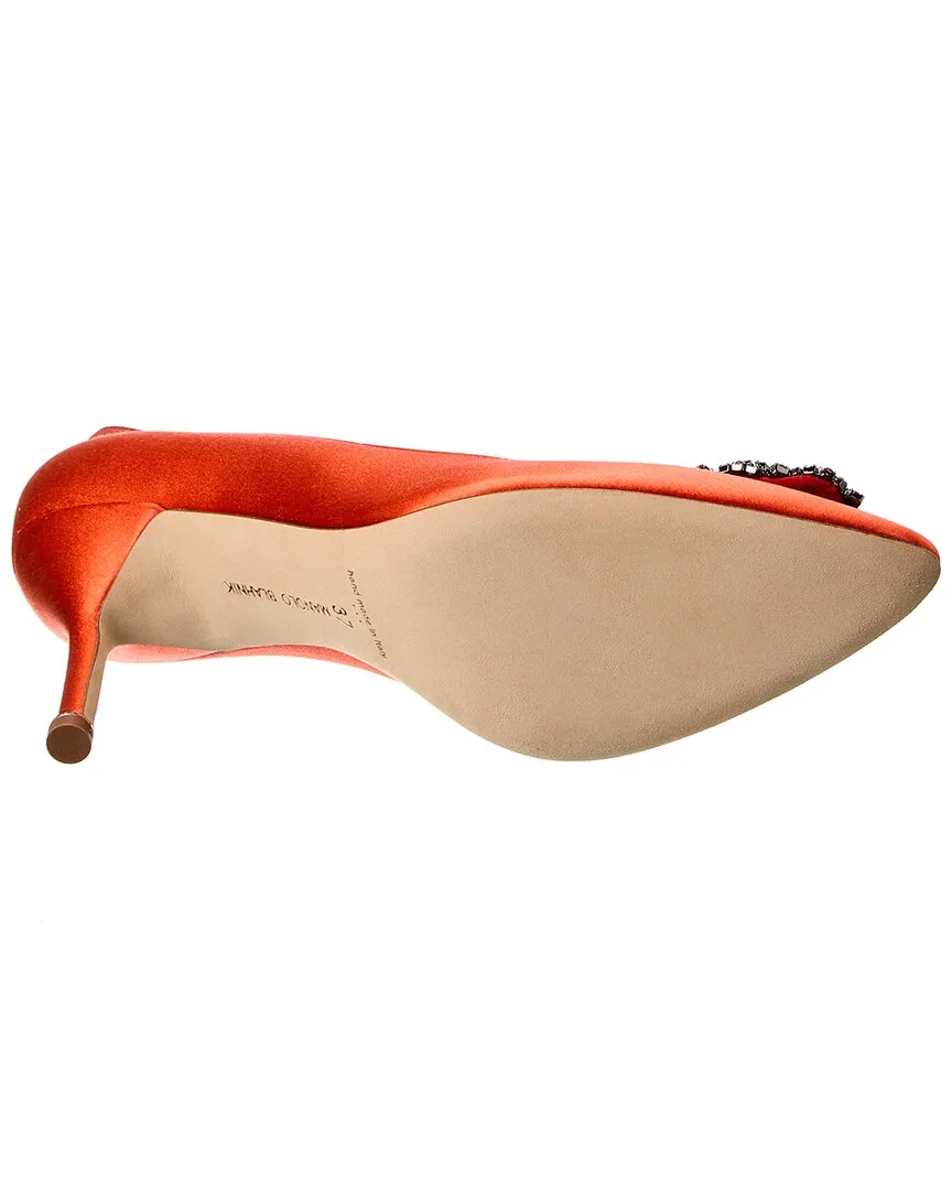 Manolo Blahnik Hangisi 90 Satin Pump Shoes_Manolo-Blahnik