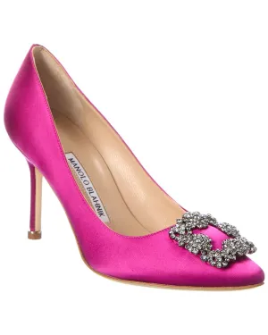 Manolo Blahnik Hangisi 90 Satin Pump Shoes_Manolo-Blahnik
