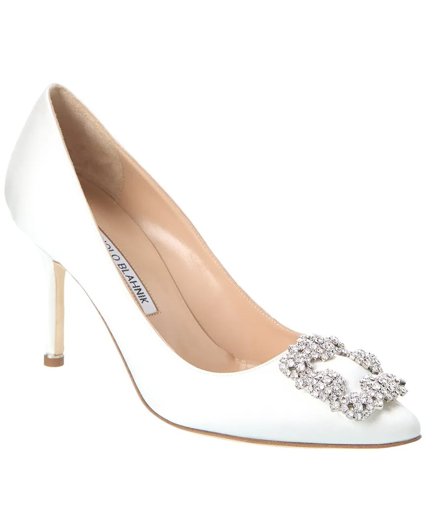 Manolo Blahnik Hangisi 90 Satin Pump Shoes_Manolo-Blahnik