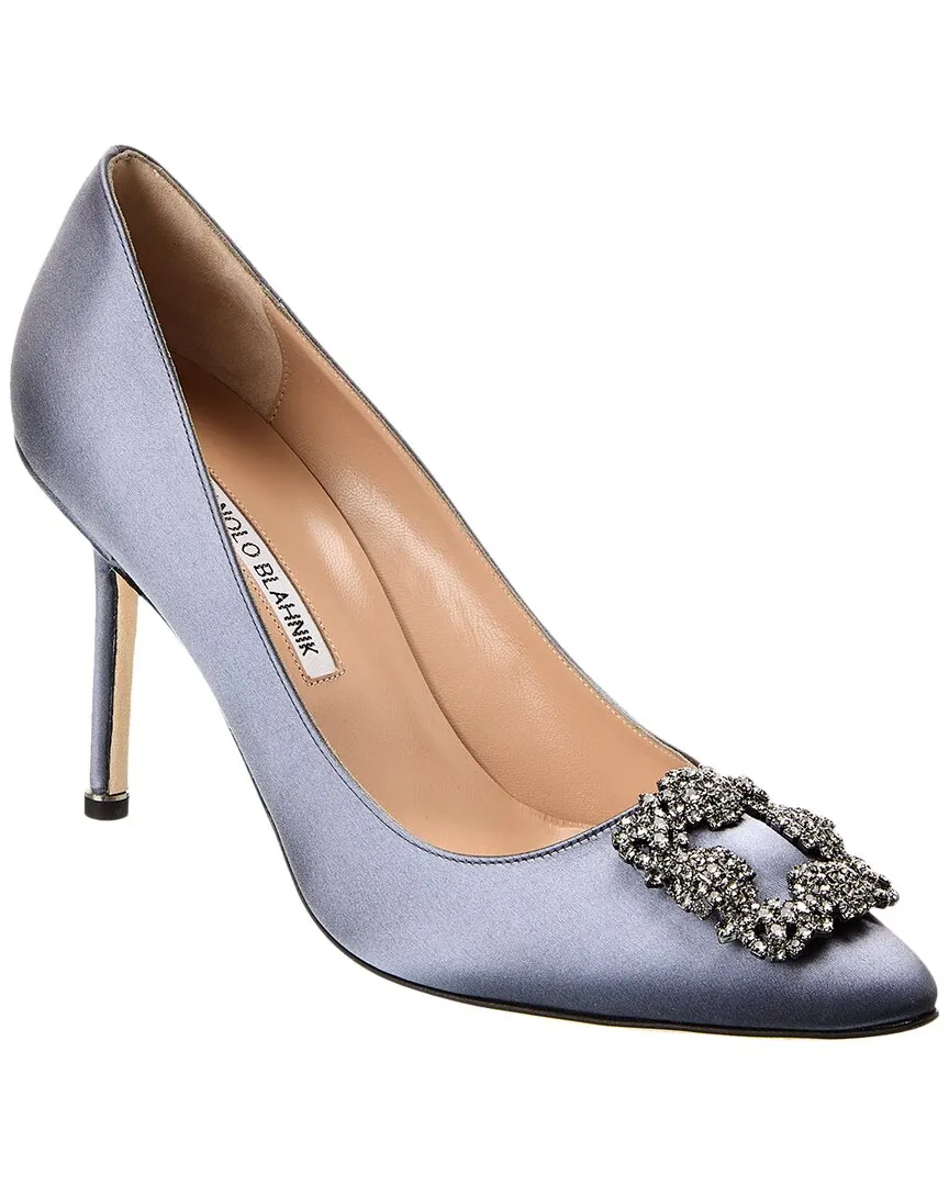 Manolo Blahnik Hangisi 90 Satin Pump Shoes_Manolo-Blahnik