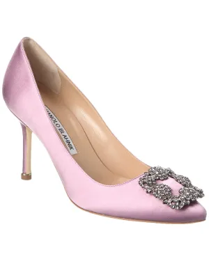 Manolo Blahnik Hangisi 90 Satin Pump Shoes_Manolo-Blahnik