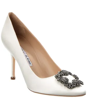 Manolo Blahnik Hangisi 90 Satin Pump Shoes_Manolo-Blahnik