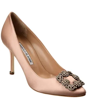 Manolo Blahnik Hangisi 90 Satin Pump Shoes_Manolo-Blahnik