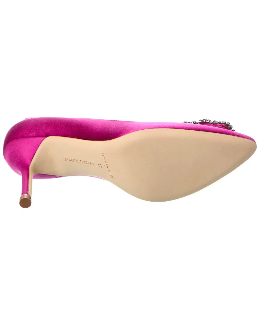 Manolo Blahnik Hangisi 90 Satin Pump Shoes_Manolo-Blahnik