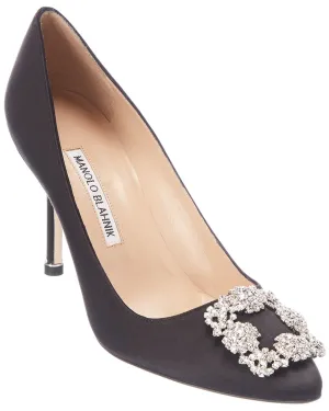 Manolo Blahnik Hangisi 90 Satin Pump Shoes_Manolo-Blahnik