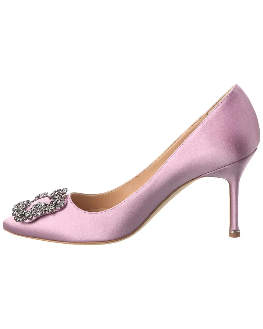 Manolo Blahnik Hangisi 90 Satin Pump Shoes_Manolo-Blahnik