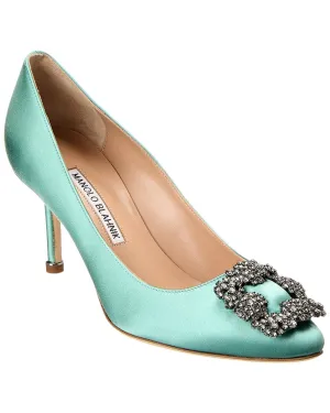 Manolo Blahnik Hangisi 90 Satin Pump Shoes_Manolo-Blahnik