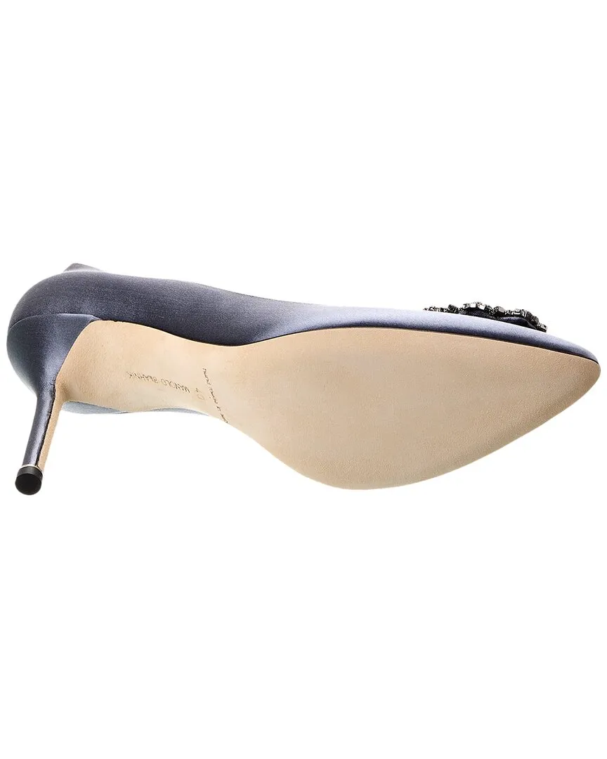 Manolo Blahnik Hangisi 90 Satin Pump Shoes_Manolo-Blahnik