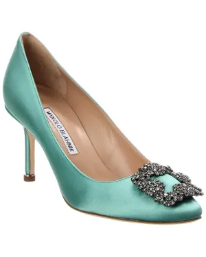 Manolo Blahnik Hangisi 90 Satin Pump Shoes_Manolo-Blahnik