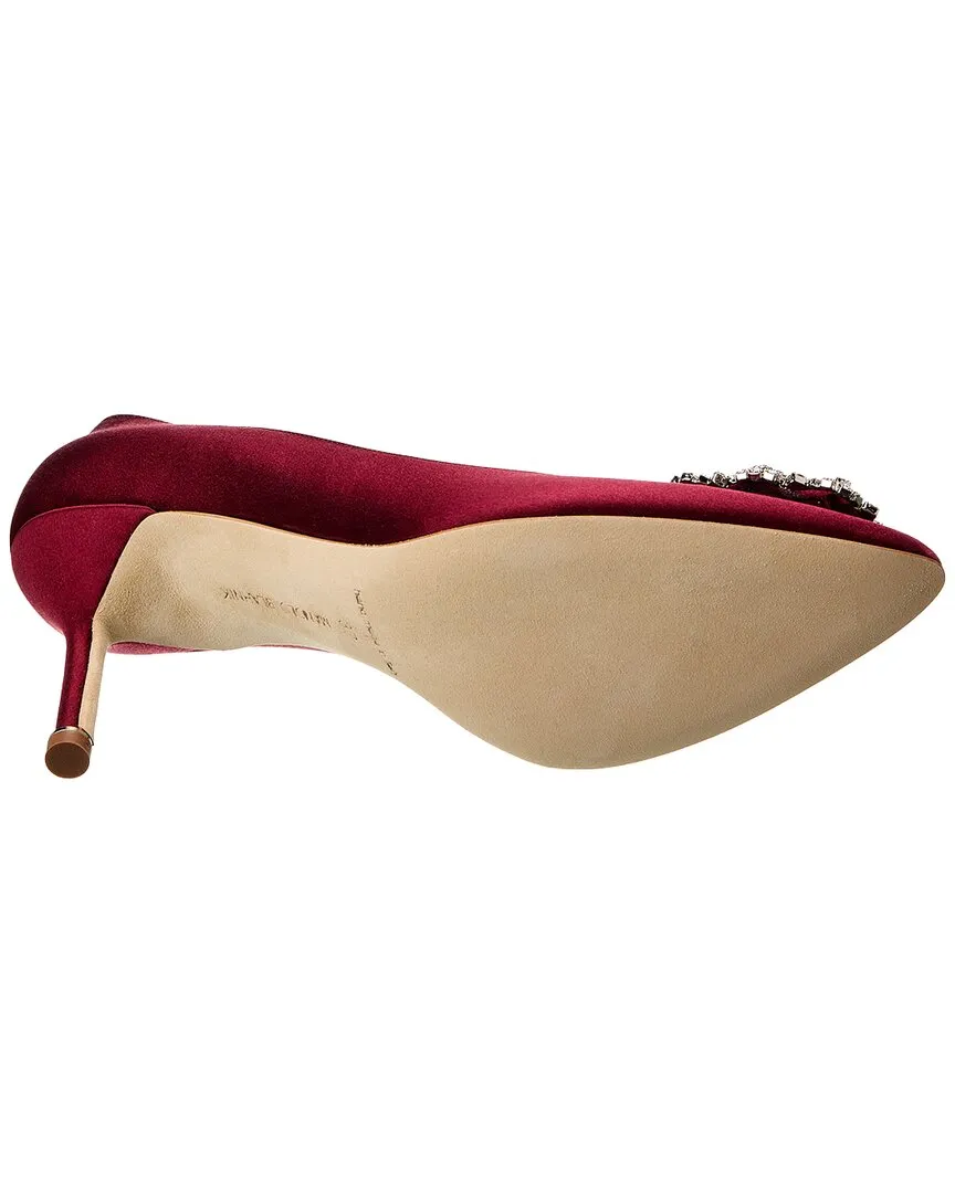 Manolo Blahnik Hangisi 90 Satin Pump Shoes_Manolo-Blahnik