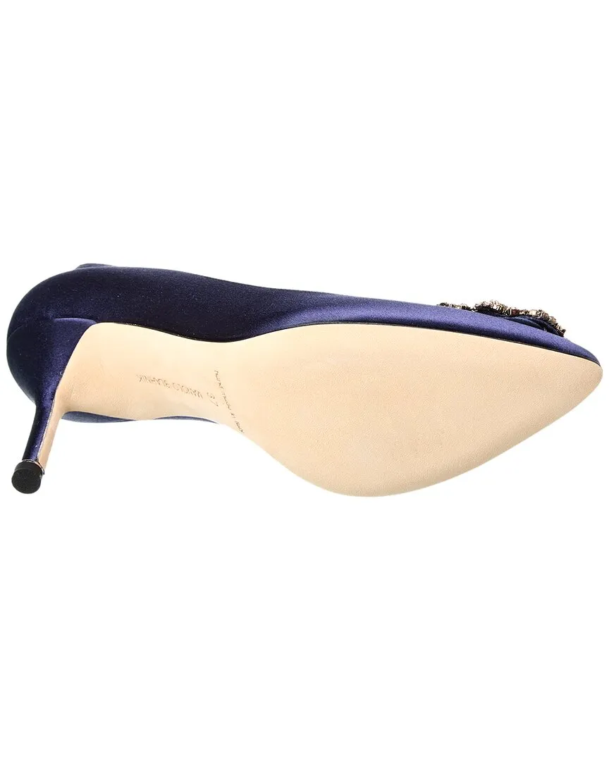 Manolo Blahnik Hangisi 90 Satin Pump Shoes_Manolo-Blahnik
