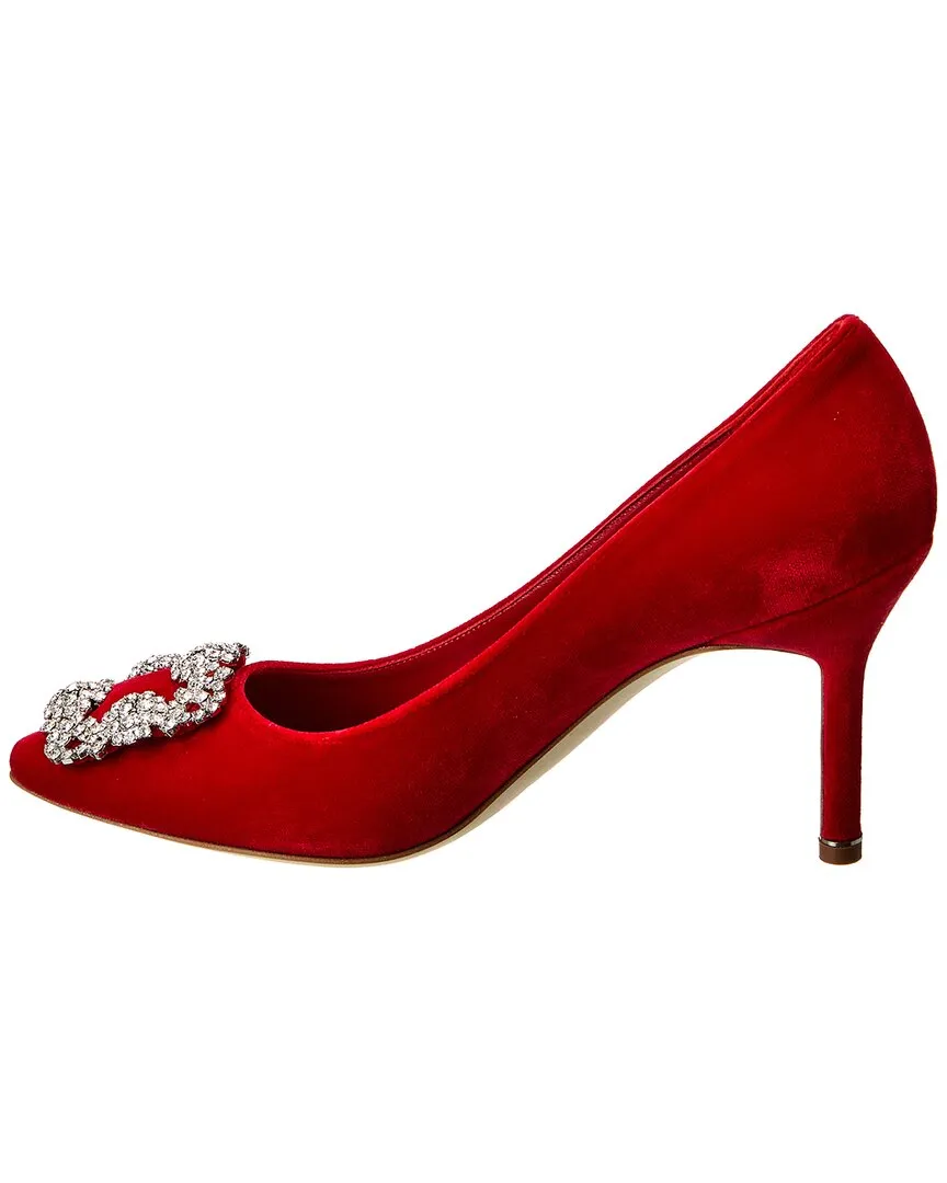 Manolo Blahnik Hangisi 90 Velvet Pump Shoes_Manolo-Blahnik