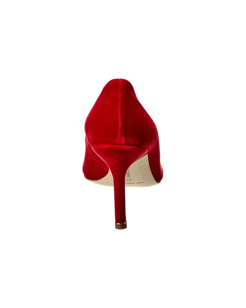 Manolo Blahnik Hangisi 90 Velvet Pump Shoes_Manolo-Blahnik