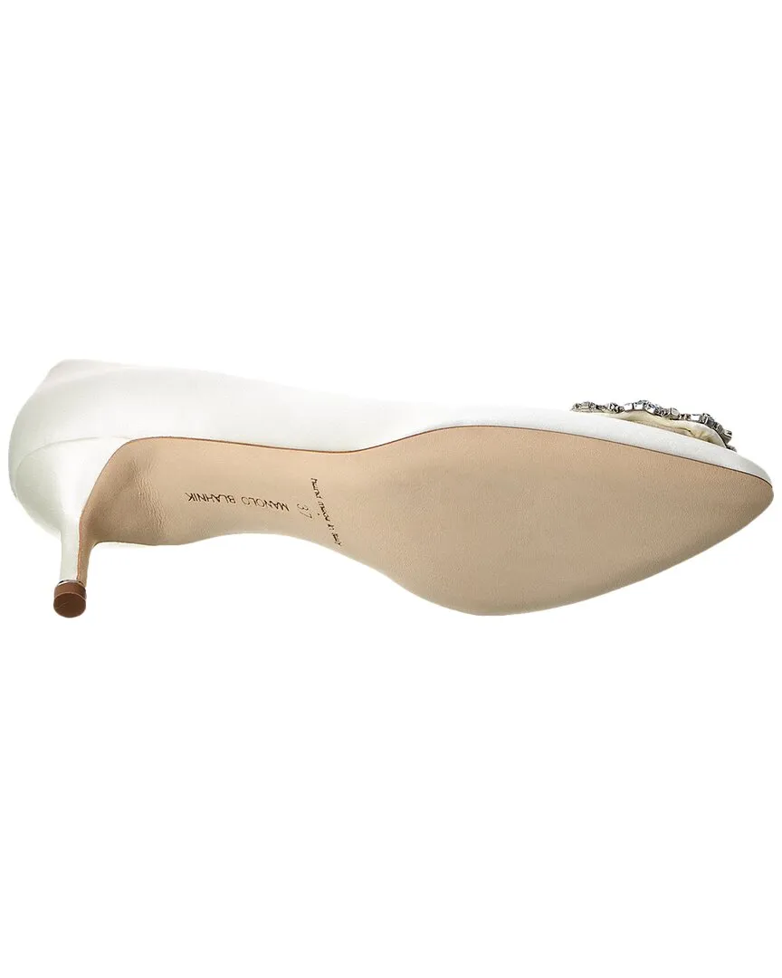 Manolo Blahnik Hangisi Bridal 50 Satin Pump Shoes_Manolo-Blahnik