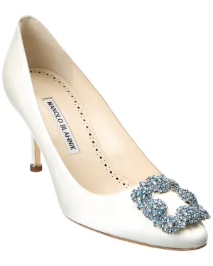 Manolo Blahnik Hangisi Bridal 70 Satin Pump Shoes_Manolo-Blahnik