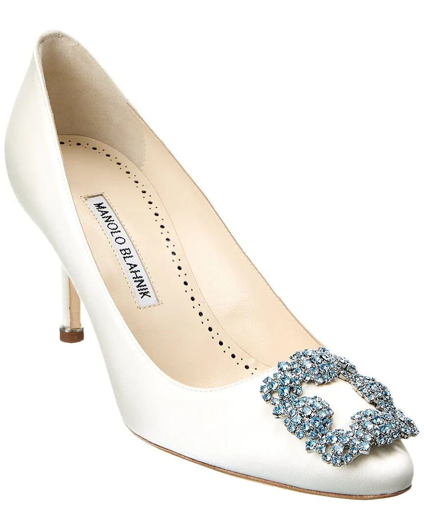Manolo Blahnik Hangisi Bridal 70 Satin Pump Shoes_Manolo-Blahnik