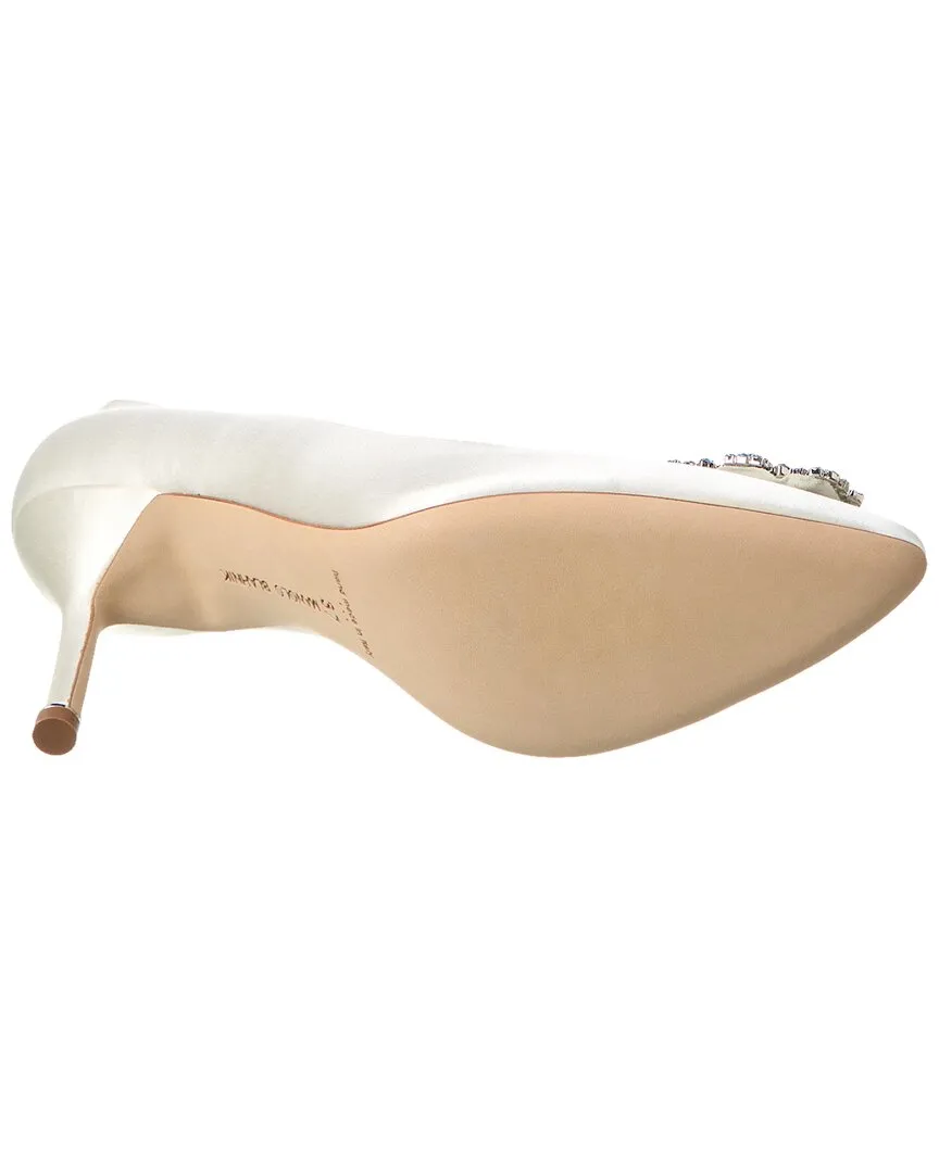 Manolo Blahnik Hangisi Bridal 90 Satin Pump Shoes_Manolo-Blahnik