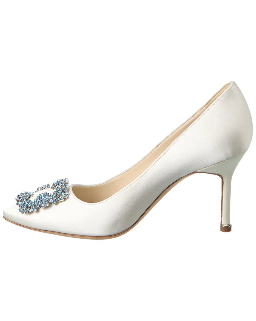 Manolo Blahnik Hangisi Bridal 90 Satin Pump Shoes_Manolo-Blahnik