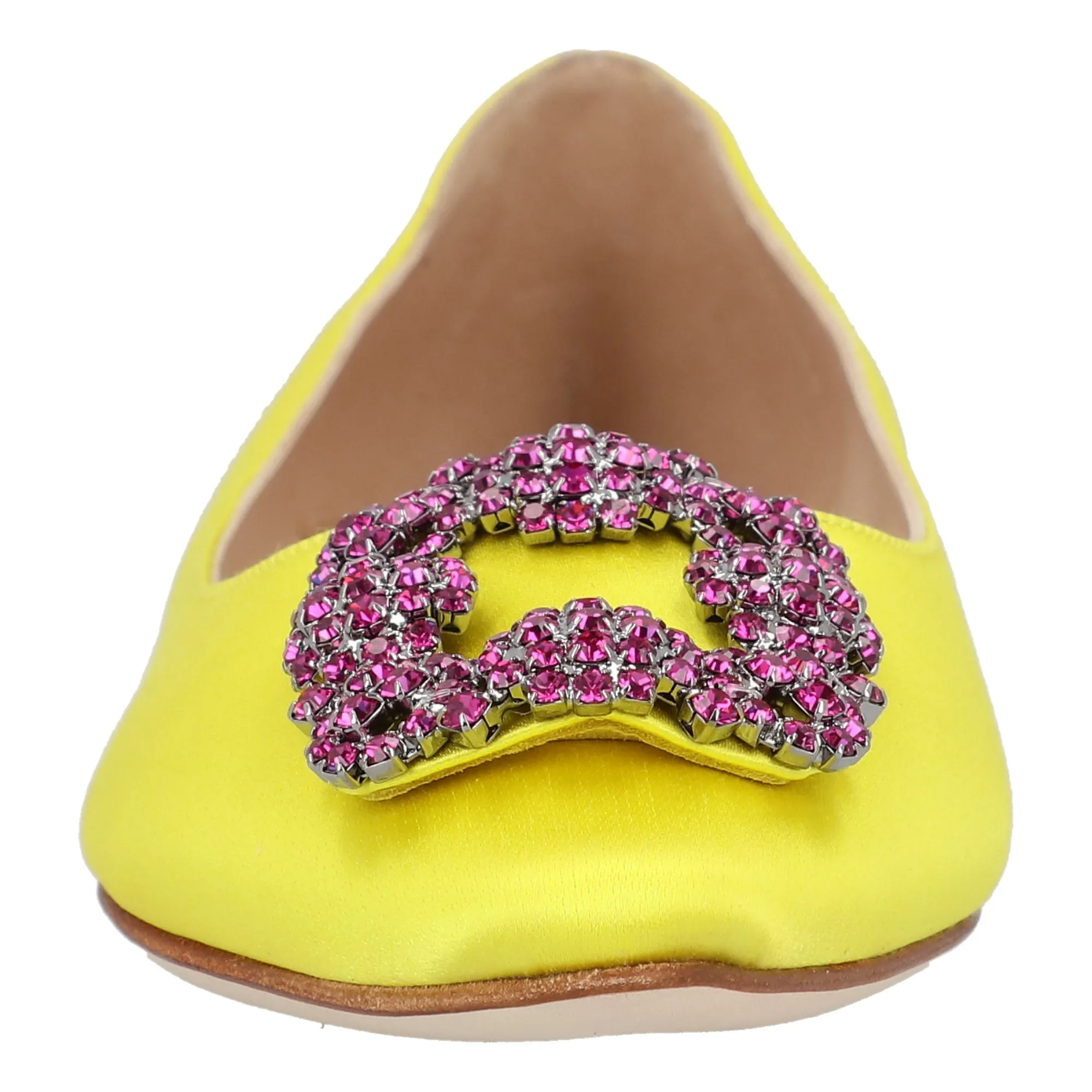Manolo Blahnik Hangisi Flat Yellow Shoes_Manolo-Blahnik