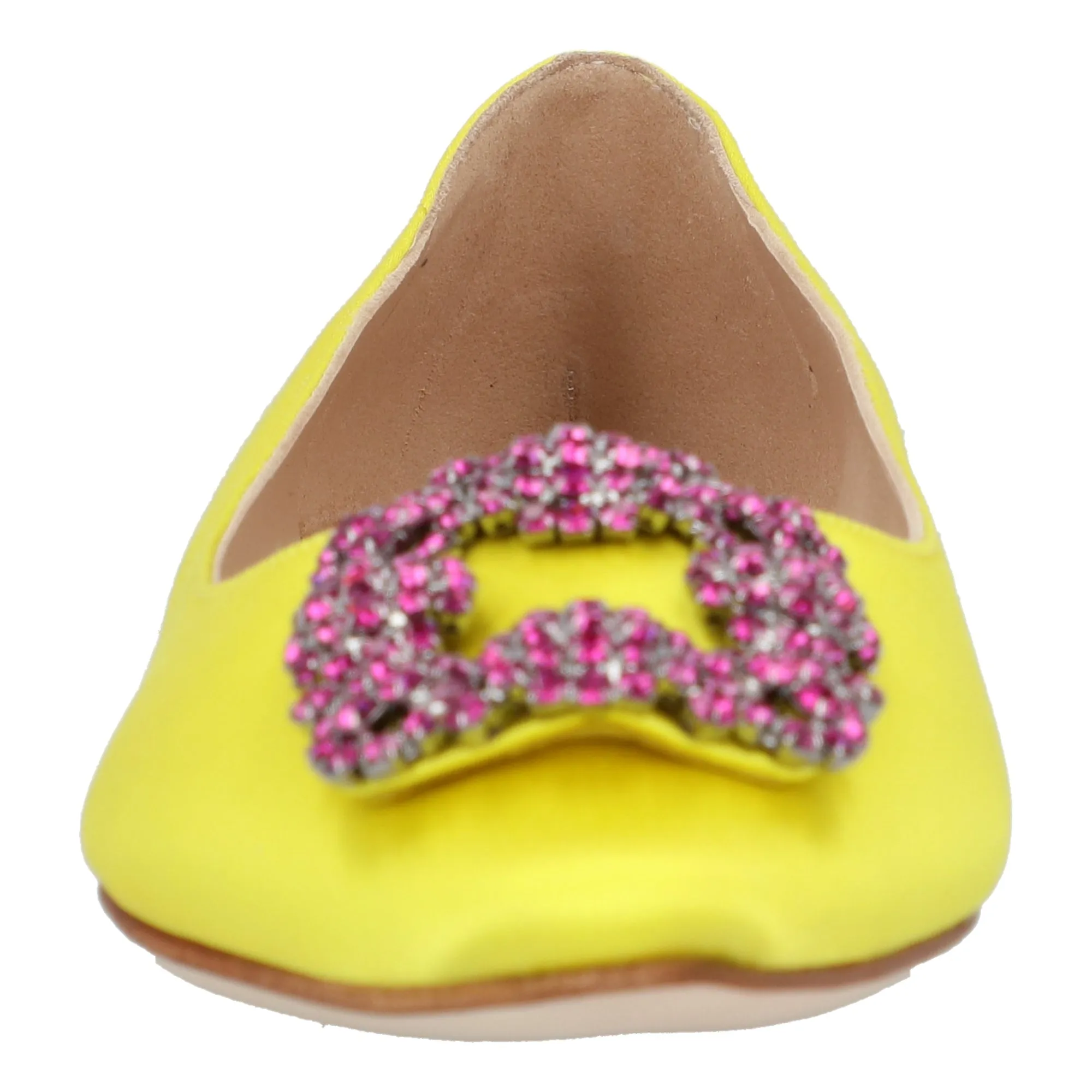Manolo Blahnik Hangisi Flat Yellow Shoes_Manolo-Blahnik