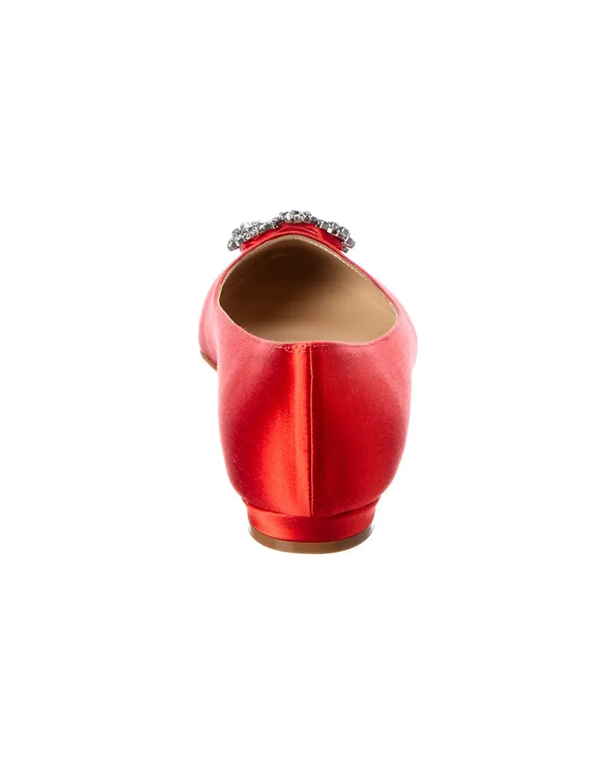 Manolo Blahnik Hangisi Satin Flat Shoes_Manolo-Blahnik