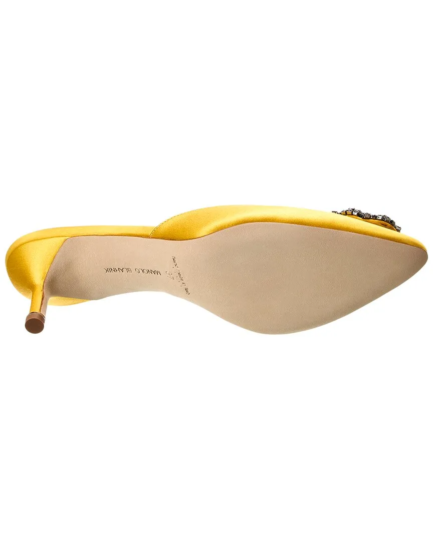 Manolo Blahnik Hangisimu 50 Satin Mule Shoes_Manolo-Blahnik