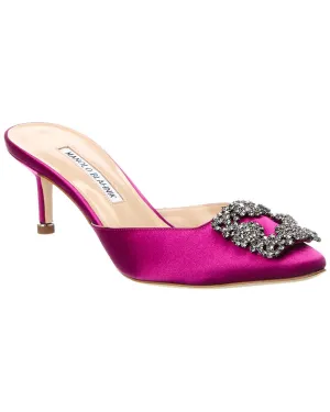 Manolo Blahnik Hangisimu 50 Satin Mule Shoes_Manolo-Blahnik