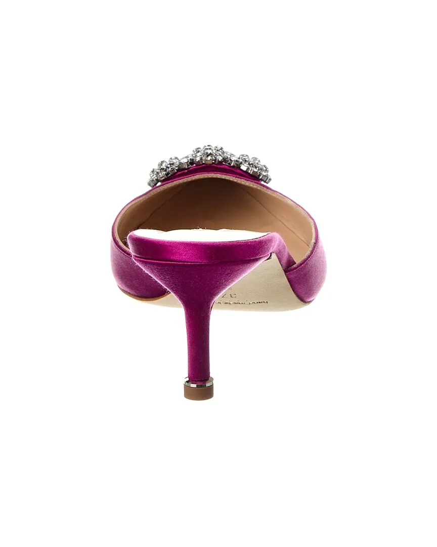 Manolo Blahnik Hangisimu 50 Satin Mule Shoes_Manolo-Blahnik