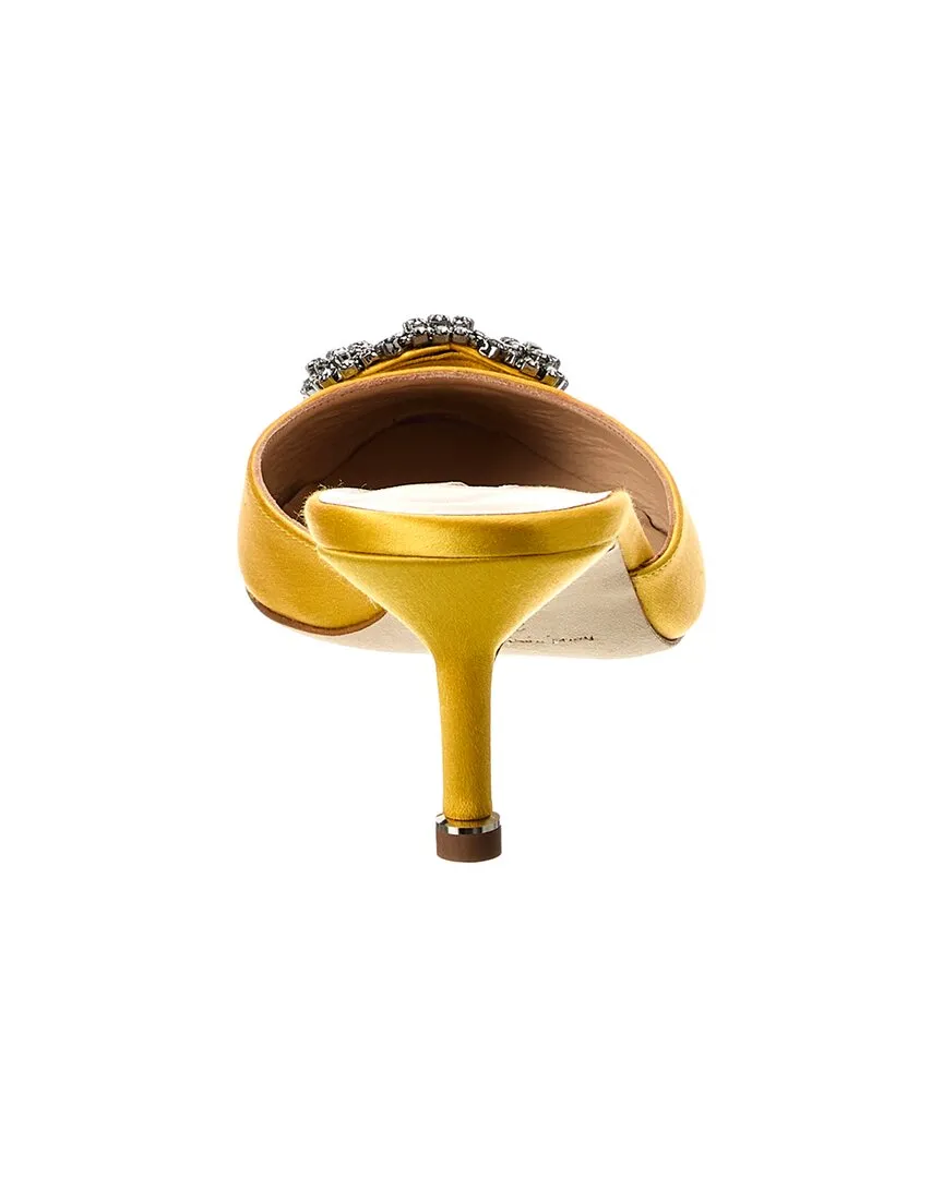 Manolo Blahnik Hangisimu 50 Satin Mule Shoes_Manolo-Blahnik