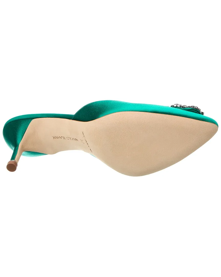 Manolo Blahnik Hangisimu 50 Satin Mule Shoes_Manolo-Blahnik