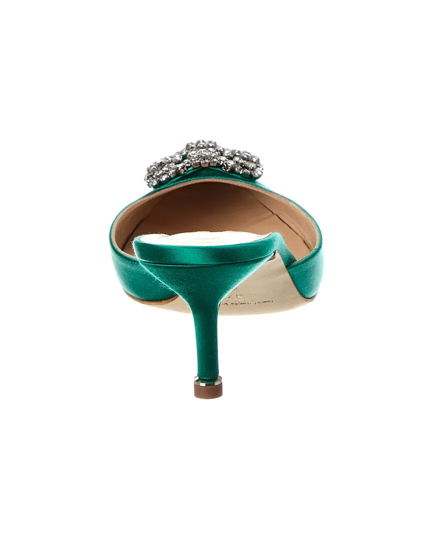 Manolo Blahnik Hangisimu 50 Satin Mule Shoes_Manolo-Blahnik
