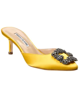 Manolo Blahnik Hangisimu 50 Satin Mule Shoes_Manolo-Blahnik