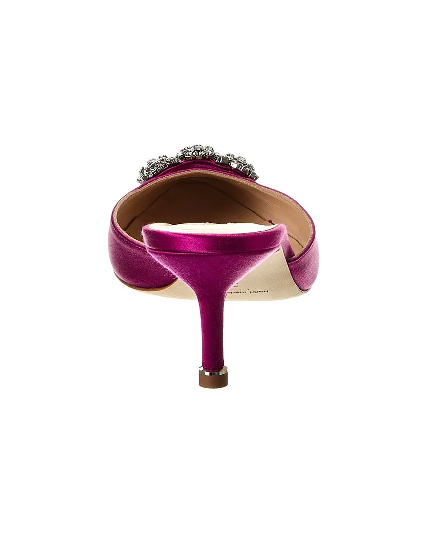 Manolo Blahnik Hangisimu 50 Satin Mule Shoes_Manolo-Blahnik