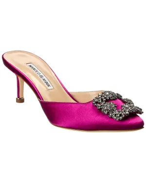 Manolo Blahnik Hangisimu 50 Satin Mule Shoes_Manolo-Blahnik