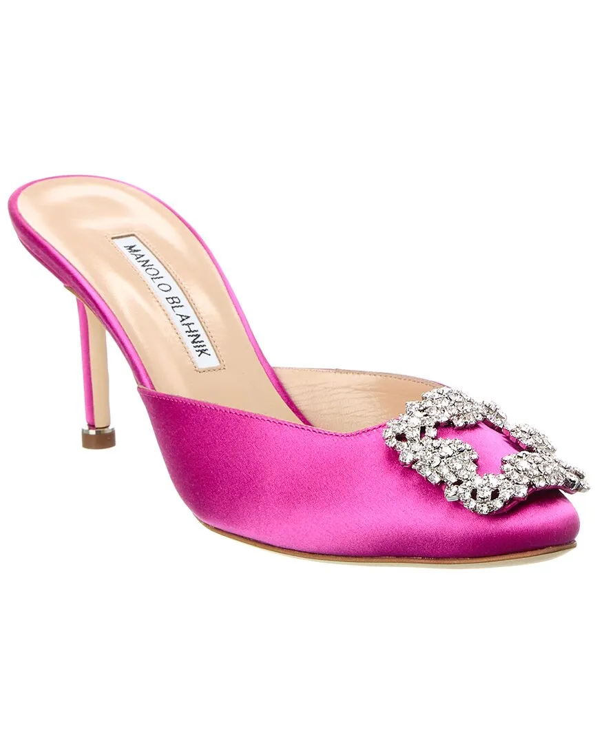 Manolo Blahnik Hangisimu 70 Satin Mule Shoes_Manolo-Blahnik