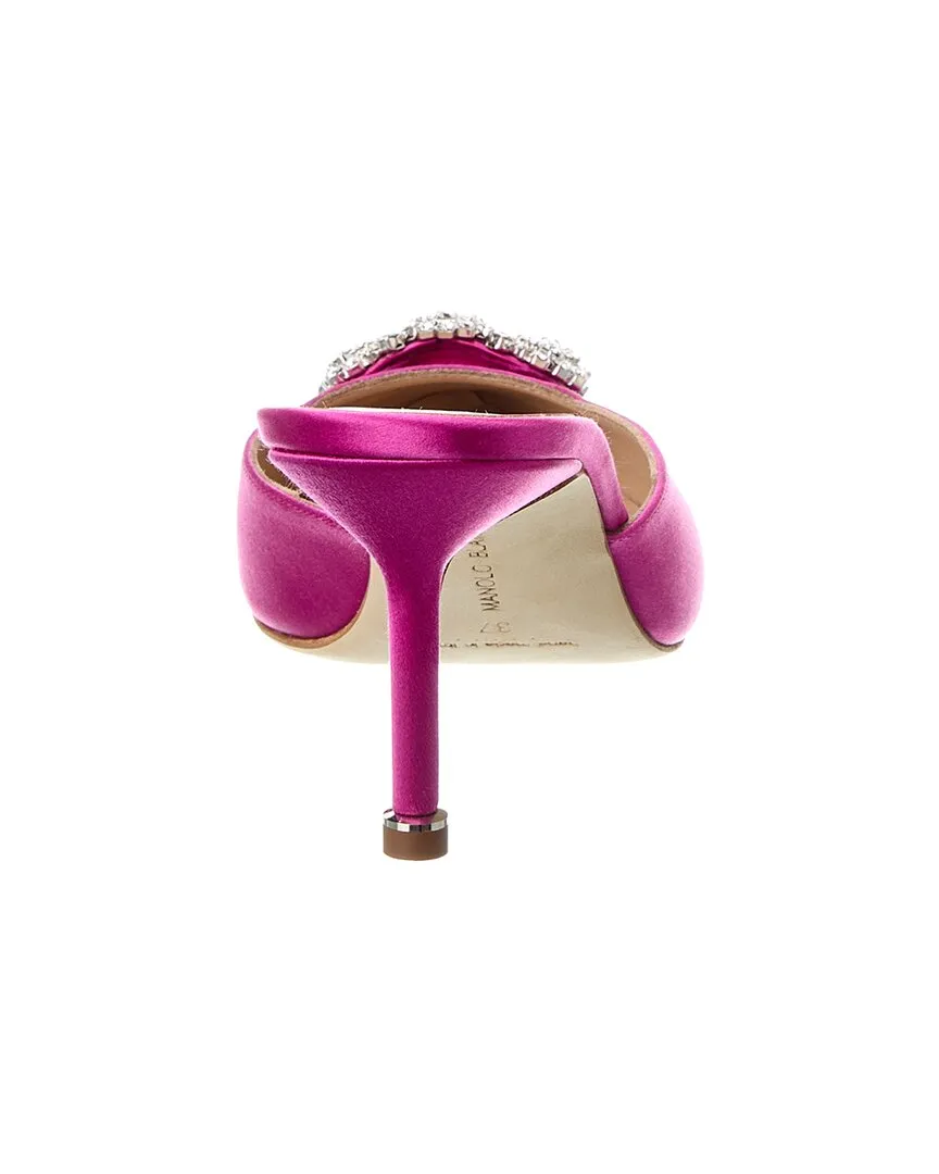 Manolo Blahnik Hangisimu 70 Satin Mule Shoes_Manolo-Blahnik
