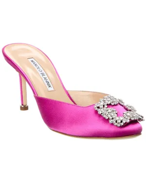 Manolo Blahnik Hangisimu 70 Satin Mule Shoes_Manolo-Blahnik