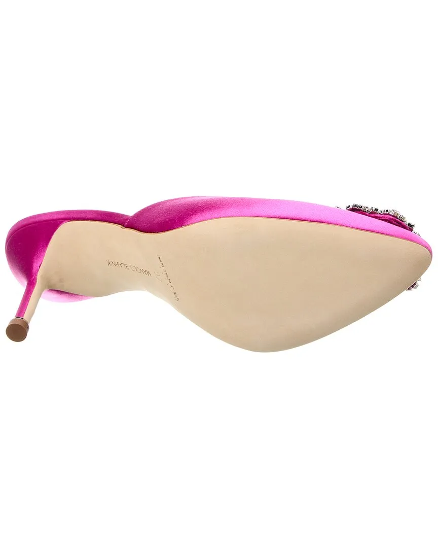 Manolo Blahnik Hangisimu 70 Satin Mule Shoes_Manolo-Blahnik