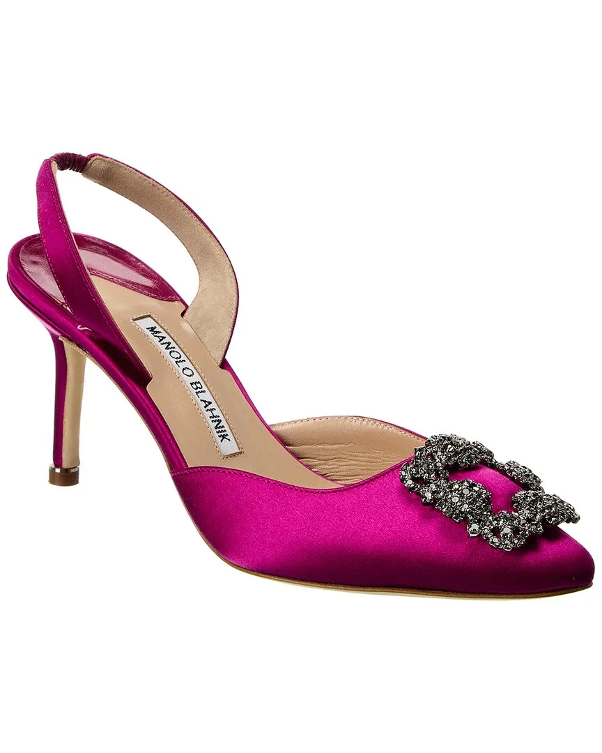 Manolo Blahnik Hangisisli 70 Satin Slingback Pump Shoes_Manolo-Blahnik