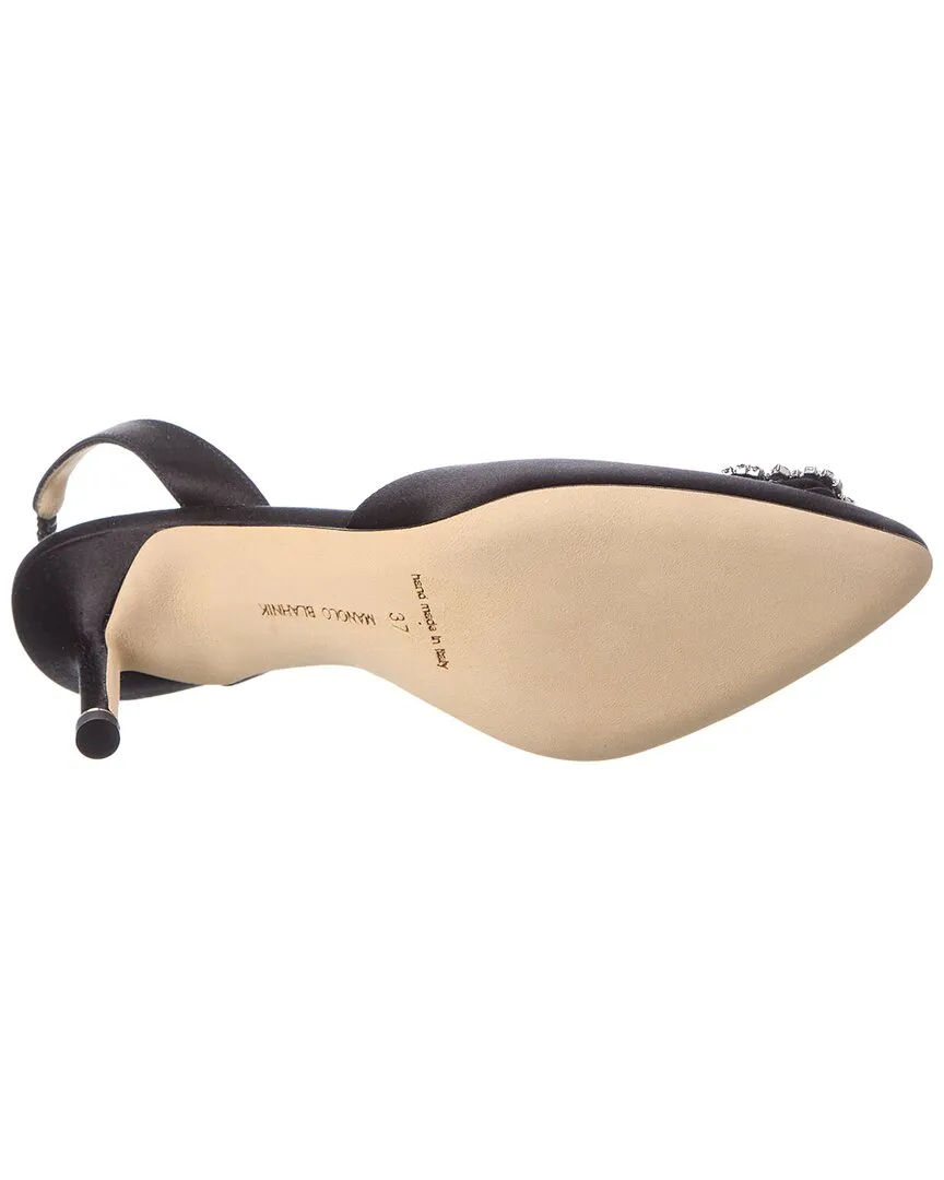 Manolo Blahnik Hangisli 70 Satin Slingback Pump Shoes_Manolo-Blahnik