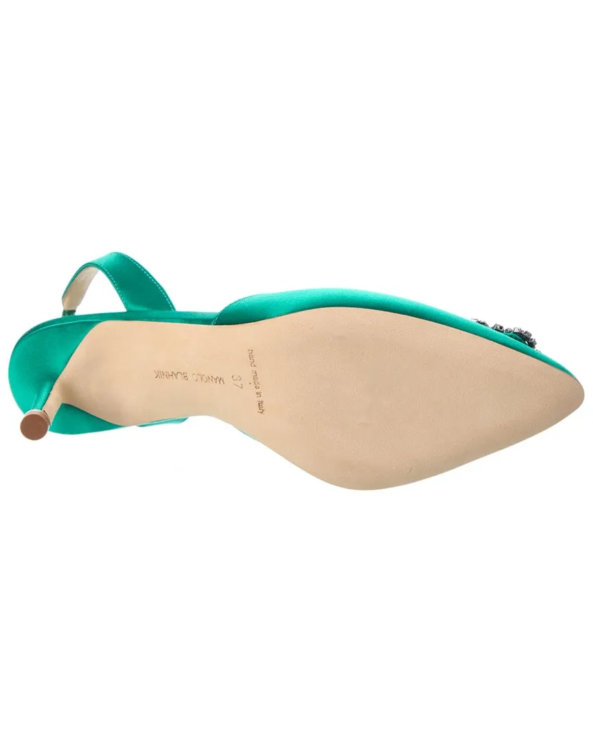 Manolo Blahnik Hangisli 70 Satin Slingback Pump Shoes_Manolo-Blahnik